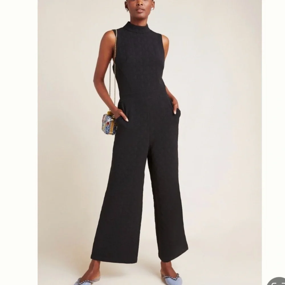 •ANTHROPOLOGIE•charley mock neck jumpsuit - Picture 2 of 7